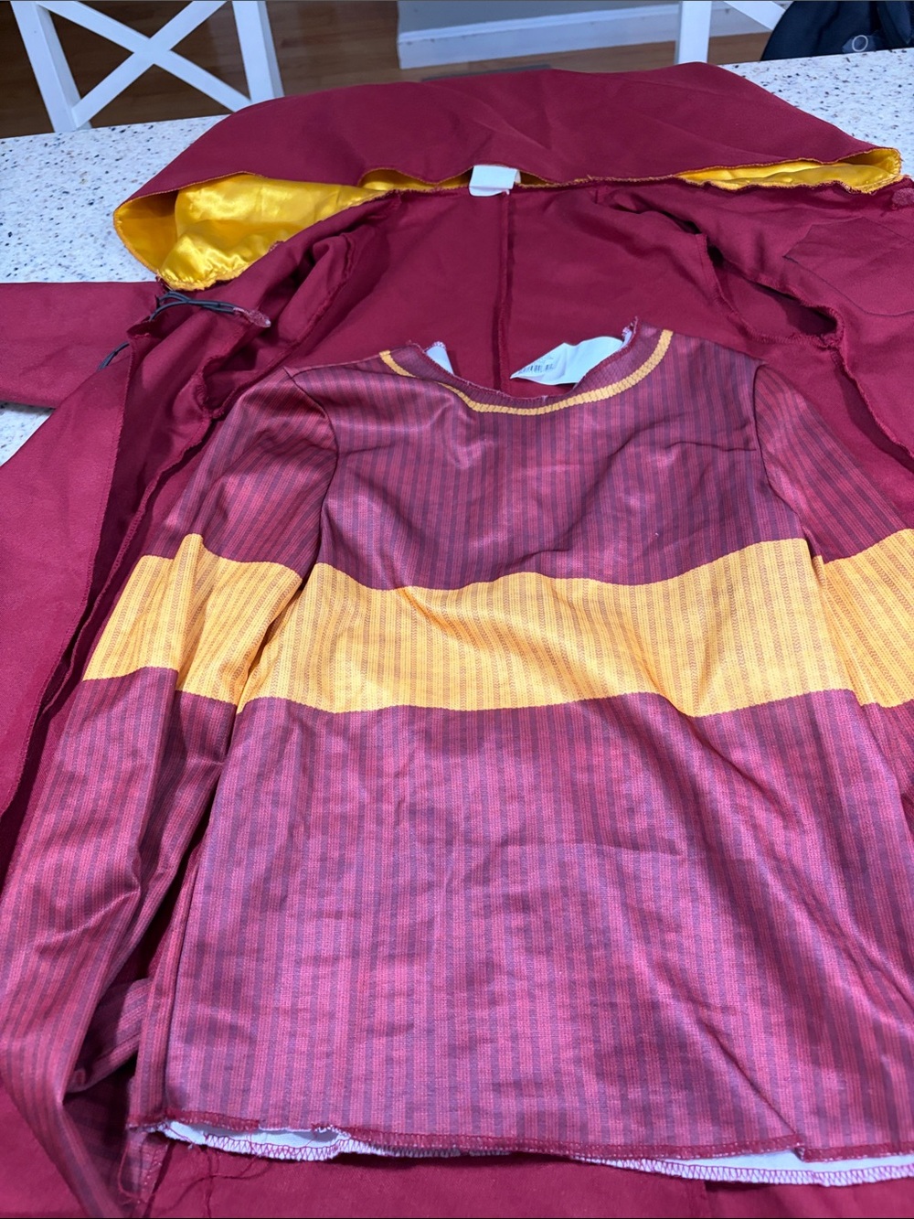 Warner Bros. Harry Potter Kids Maroon Long-Sleeve Costume with shirt and cape